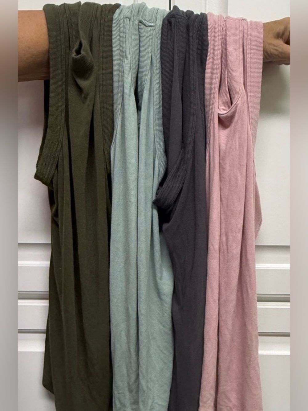 Source Unknown Women's Scoop Tank Top Set - Olive, Sage, Charcoal, Pink